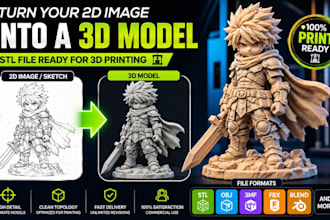 convert 2d image to 3d model stl file 3d printing image to 3d sketch