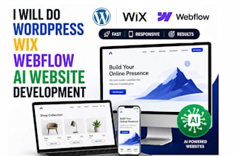 do wordpress wix webflow ai website development ecommerce ai website development