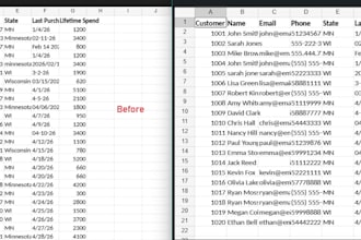 clean and automate your excel or google sheets