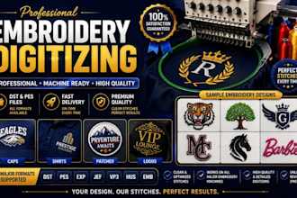 create professional embroidery digitizing design for embroidery machine
