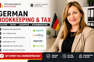 do german tax and vat bookkeeping via elster datev lexoffice oss steuerberater
