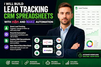 build automated lead tracking CRM workflow with n8n and make