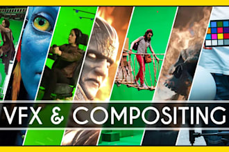 do professional green screen removal and vfx compositing