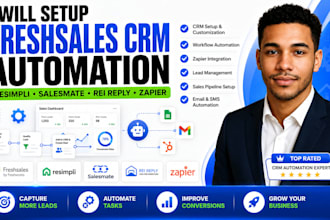 setup resimpli freshsales salesmate pipedrive CRM automation zapier integration