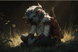 make professional dnd rpg character art illustration