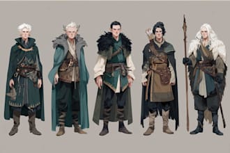 do awesom dnd character art, fantasy dnd character, illustration and concept art