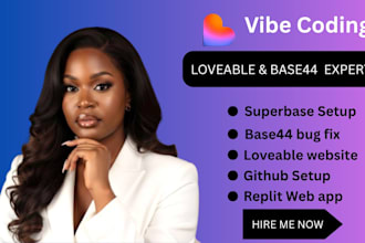 build loveable ai webapp, ai website, supabase, base44 expert, vibe coding