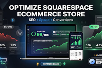 optimize squarespace ecommerce store for SEO, speed and conversions