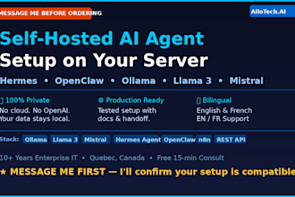 set up a private ai agent on your server hermes openclaw or local llm