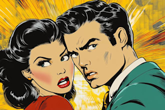 do comic book illustration, manga comic, graphic novel