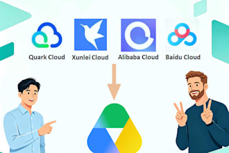 load file from baidu, aliyun, quark and thunder to google drive
