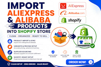 import aliexpress alibaba products to shopify dropshipping store shopify website