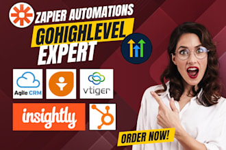sync gohighlevel hubspot zapier freshsales agile crm vtiger insightly automation