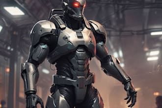 sci fi character illustration or sci fi character