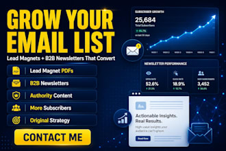 write newsletter copywriting and lead magnet content for saas brands