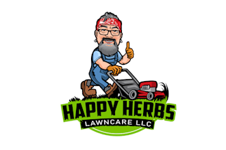 design happy herbs lawn care llc logo