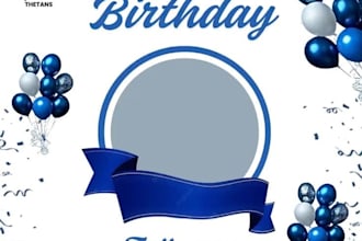 happy birthday banner design