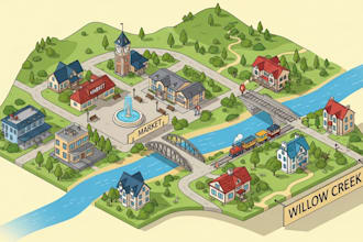 draw vector map or isometric map in illustrator