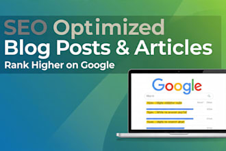 write SEO optimized blog posts and articals