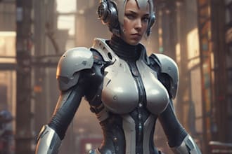 sci fi character illustration or sci fi character