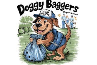 create a professional pet waste cleanup logo design