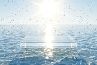 create premium ai product backdrops with water ripples and lighting