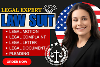 draft legal motions, legal complaints, lawsuits, contracts and legal letters