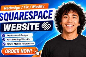 redesign squarespace website fix squarespace website modify squarespace website