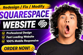 redesign squarespace website fix squarespace website modify squarespace website