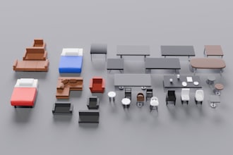 do custom low poly props in blender