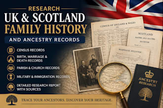research UK and scotland family history and ancestry records