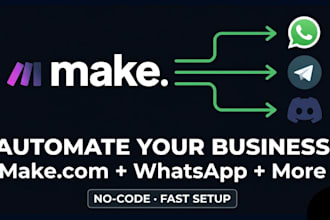 integrate make com with whatsapp API telegram and discord