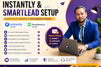 set up instantly or smartlead cold email infrastructure