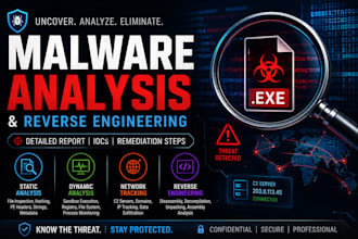 perform advanced malware analysis and reverse engineering with detail reporting