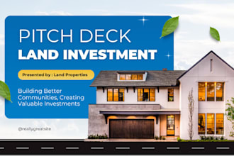 design land investment pitch deck joint venture deck site acquisition pitch deck