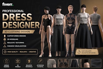 make any 3d fashion designs and pattern drawing in clo 3d