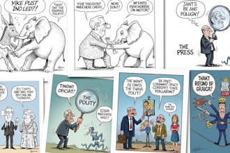 create political and editorial cartoons