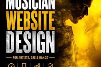 create a custom music website for musicians and artists