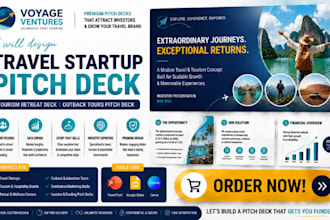 design travel startup pitch deck tourism retreat deck outback tours pitch deck