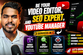 be your video editor, SEO expert, and youtube manager