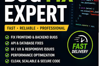 fix bugs in react angular nodejs expressjs and nestjs apps