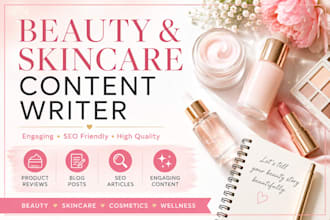 write beauty and skincare content for your brand