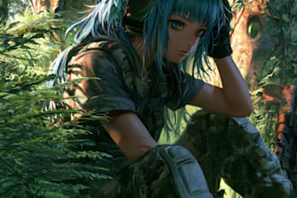 draw an anime illustration for you