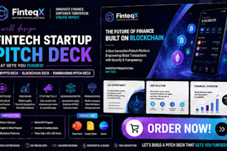 design fintech startup pitch deck crypto deck blockchain fundraising pitch deck