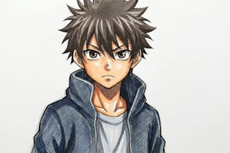 draw or color drawing, anime character, manga, comic, sketch