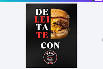 flyers y publicaciones de comida rápida, personalizado canvas