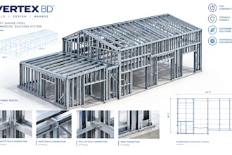do commercial lgs cfs framing shop drawings for fabrication