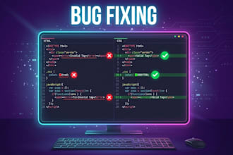 fix bugs and errors in your HTML CSS javascript website fast