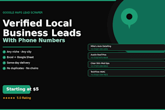 scrape verified local business leads with phone numbers from google maps