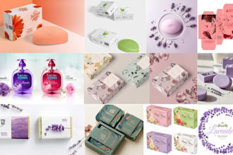 design professional soap label and packaging or box design